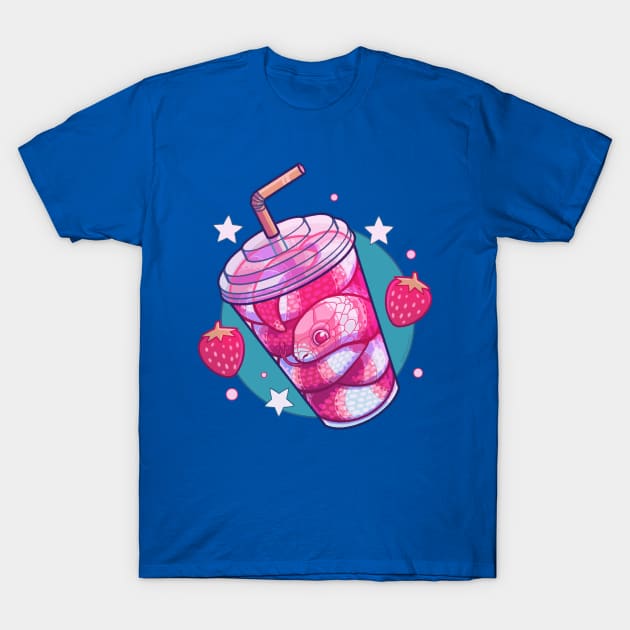 Strawberry Milk-Snake T-Shirt by Sariel Snowings